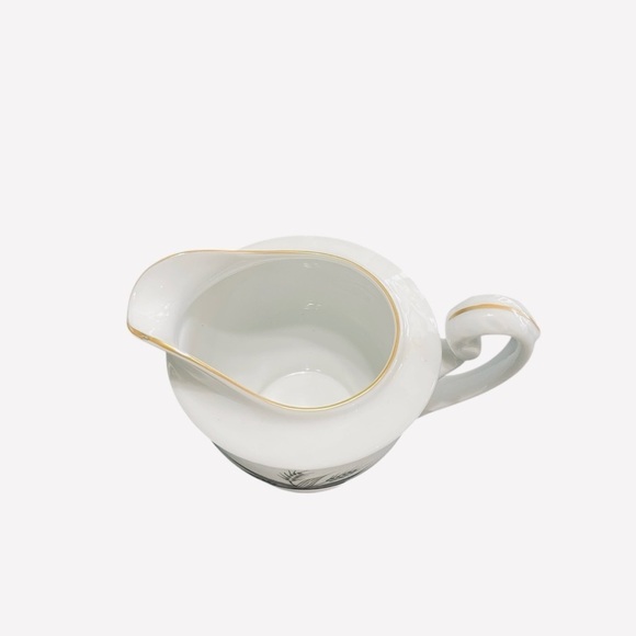 Hakusan "Gold Wheat" China Creamer, Sugar Bowl, Tea Pot & Snack Plates Japan - Picture 9 of 15